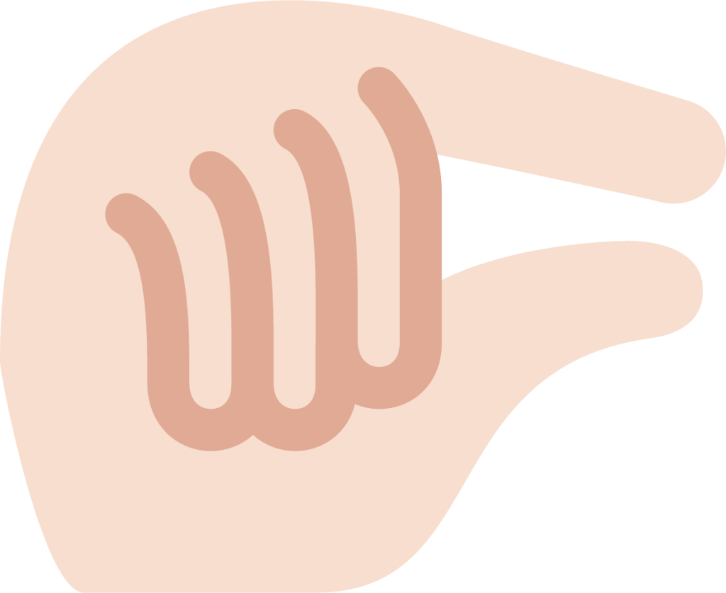 pinching hand: light skin tone emoji