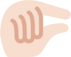 pinching hand: light skin tone emoji