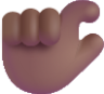 pinching hand medium dark emoji