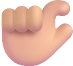 pinching hand medium light emoji