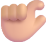 pinching hand medium light emoji