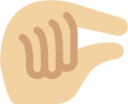 pinching hand: medium-light skin tone emoji