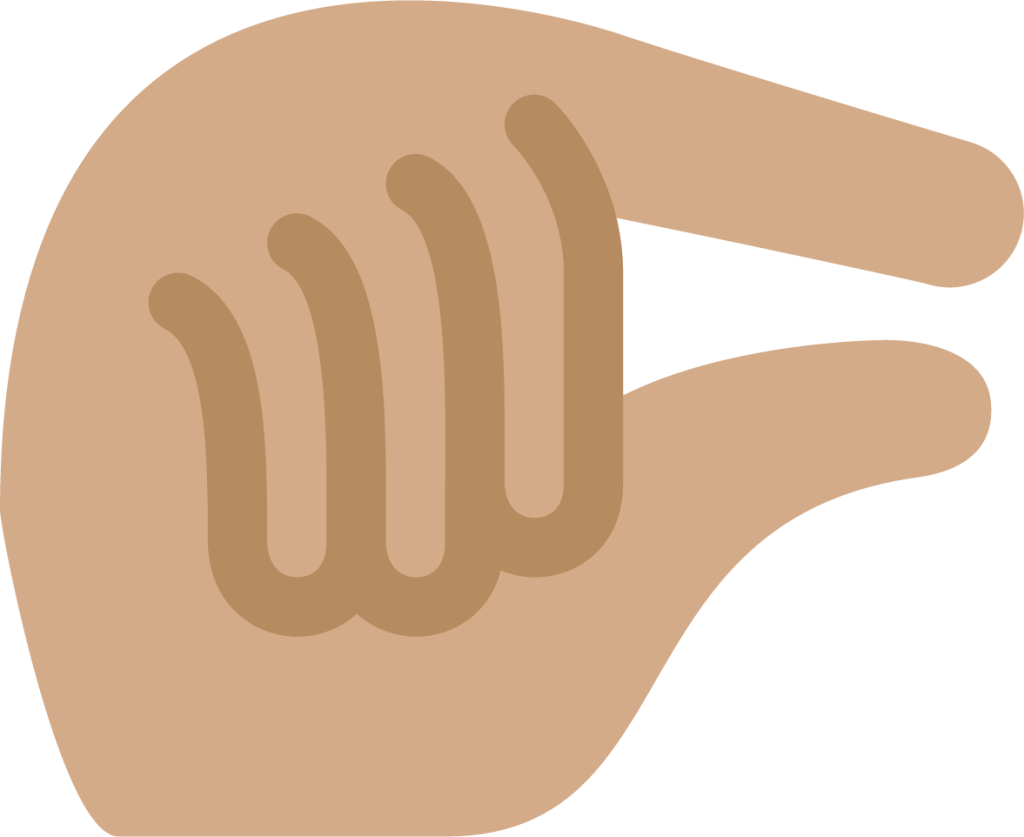 pinching hand: medium skin tone emoji
