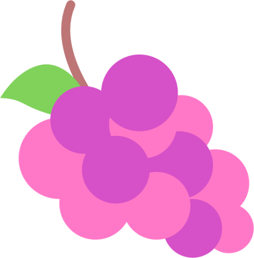 pink berries wine grapes icon