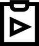 play clipboard bold icon