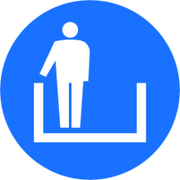 please stand on the left icon