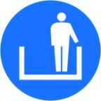 please stand on the right icon