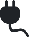 plug (rounded filled) icon