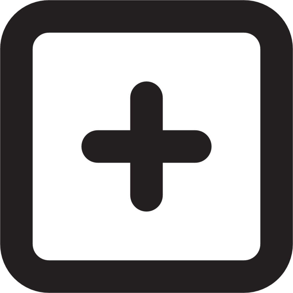 plus square outline icon