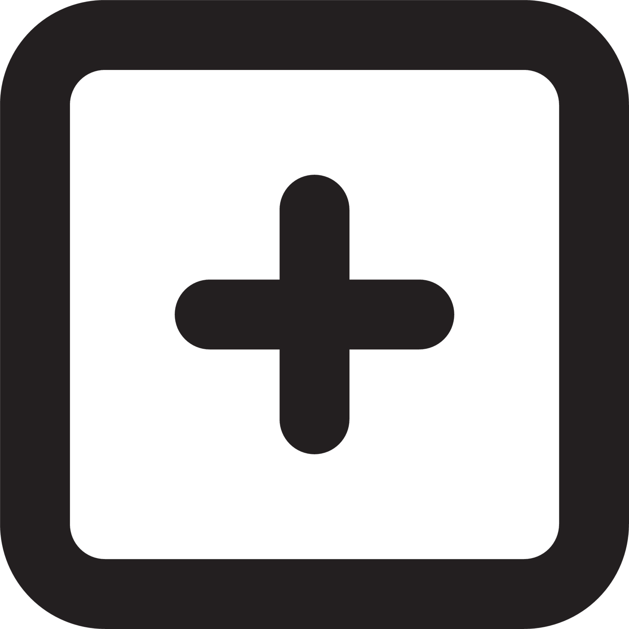 plus square outline icon