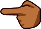 point left (brown) emoji