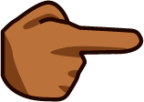point right (brown) emoji