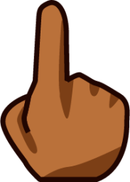 point up 2 (brown) emoji