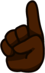 point up (black) emoji