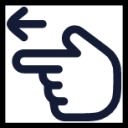 pointing left icon