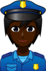 police officer (black) emoji