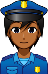 police officer (brown) emoji