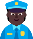 police officer dark emoji