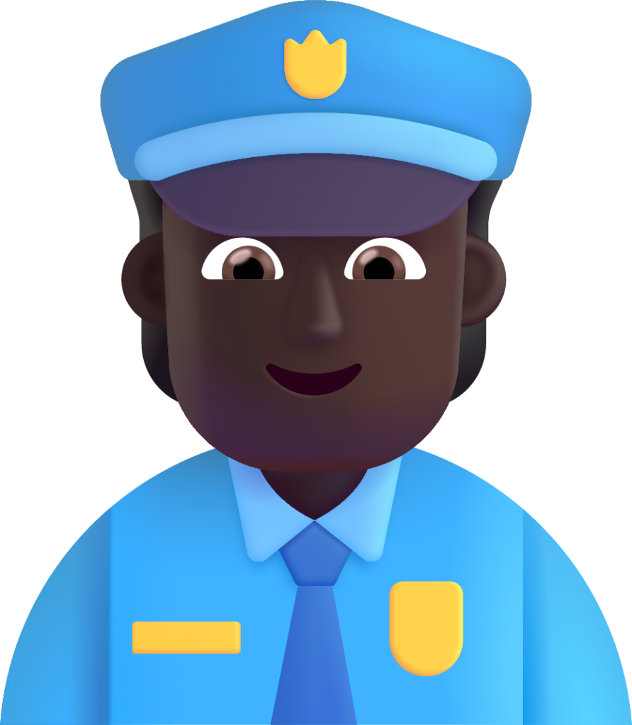 police officer dark emoji