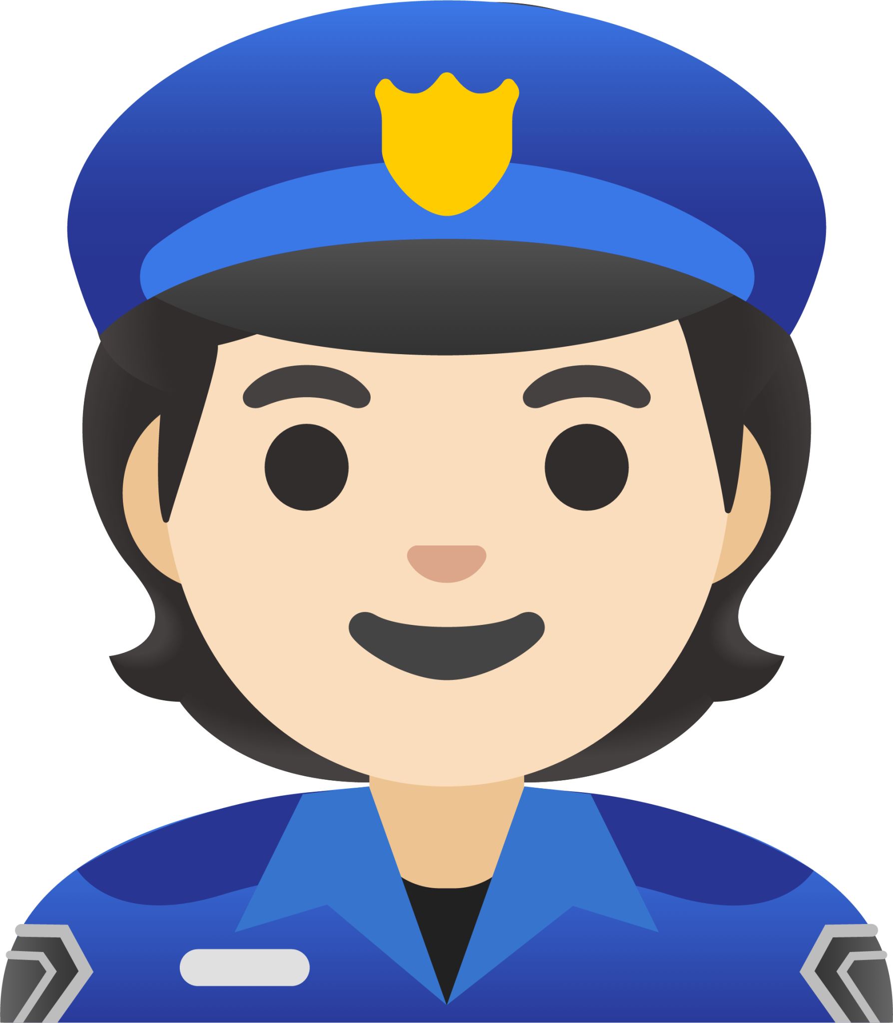 police officer: light skin tone emoji
