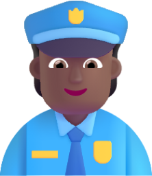 police officer medium dark emoji