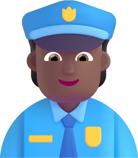 police officer medium dark emoji
