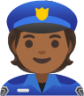 police officer: medium-dark skin tone emoji