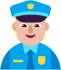 police officer medium light emoji