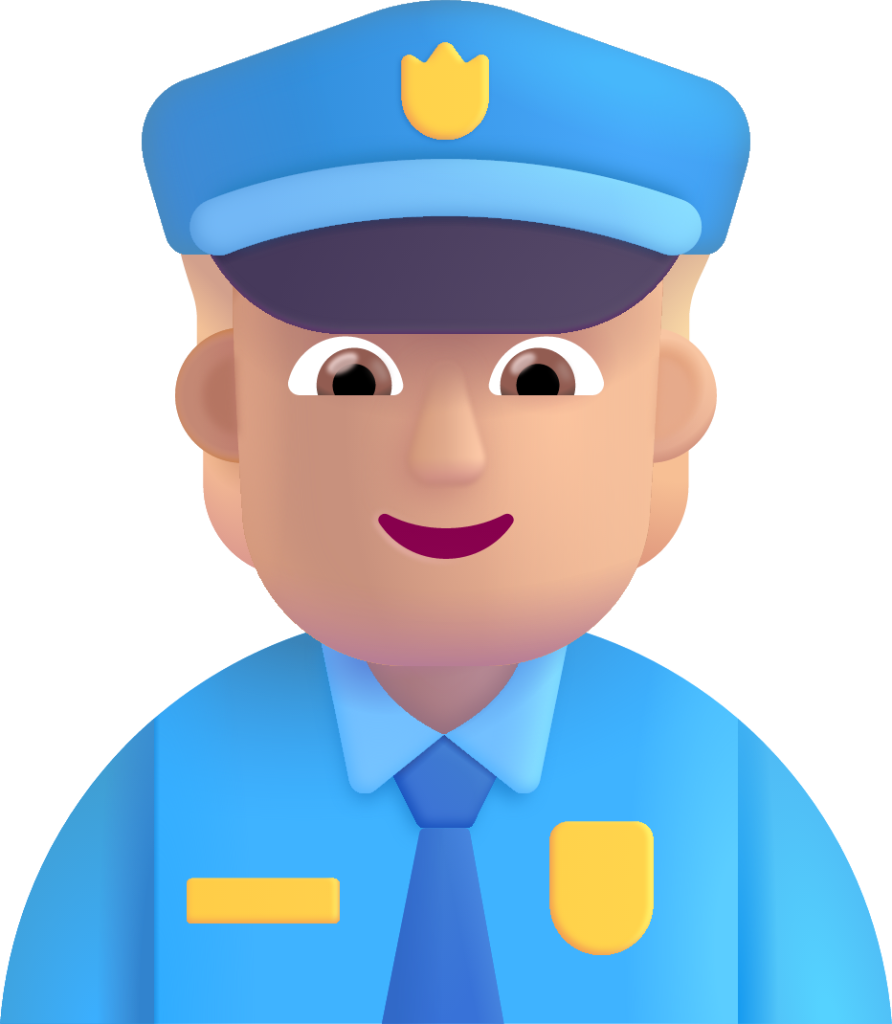 police officer medium light emoji