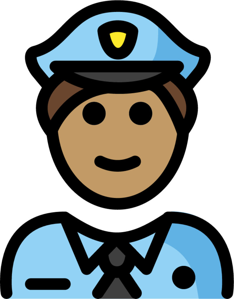 police officer: medium skin tone emoji