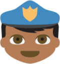 police officer tone 4 emoji