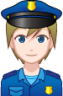 police officer (white) emoji