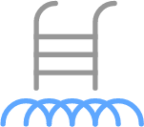 pool stairs icon