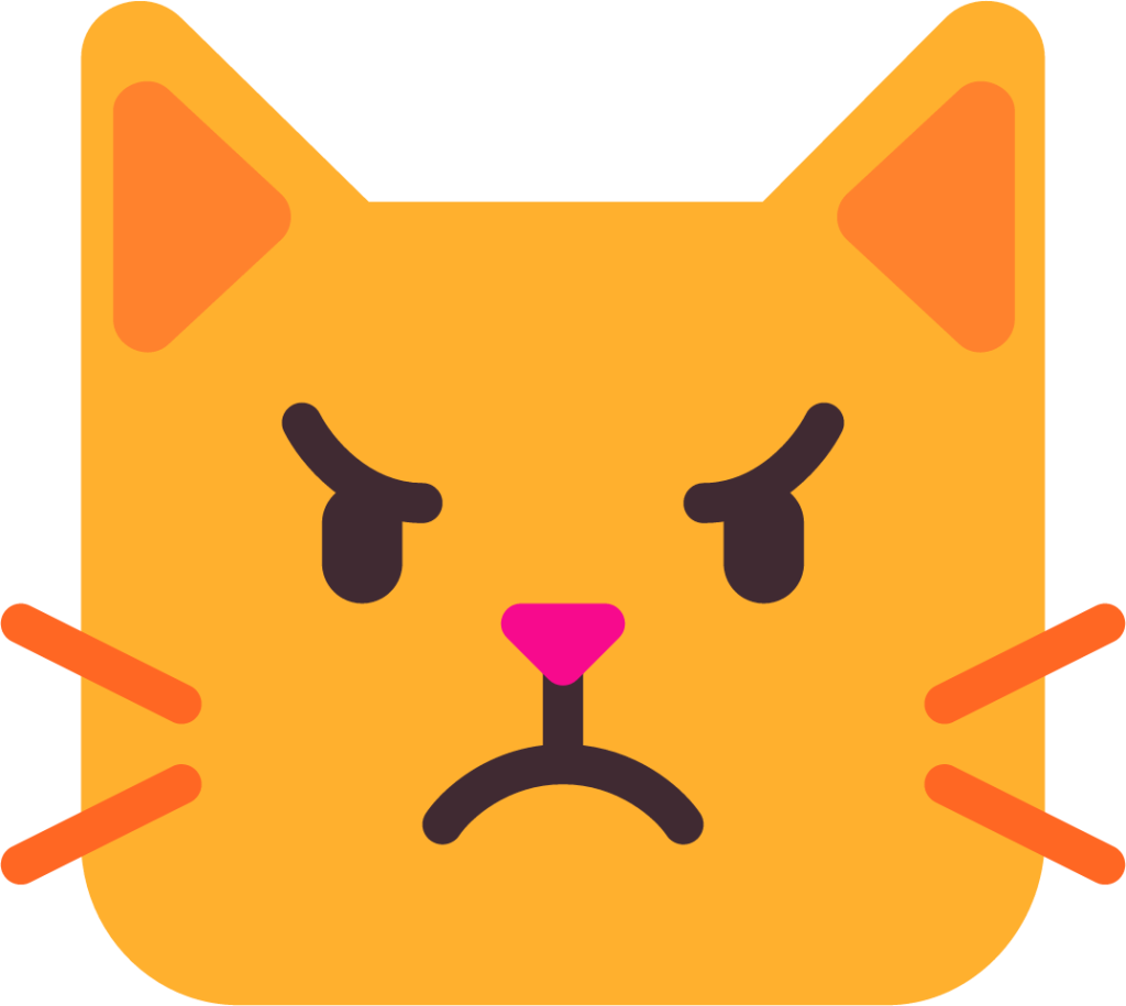 pouting cat emoji