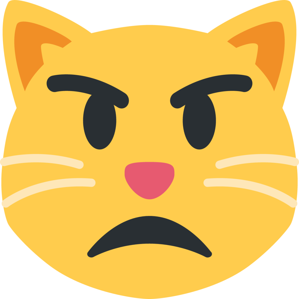 Angry Cat with different emoji – LINE Emoji