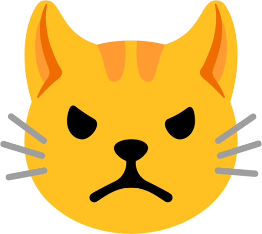 Pouting cat emoji clipart. Free download transparent .PNG