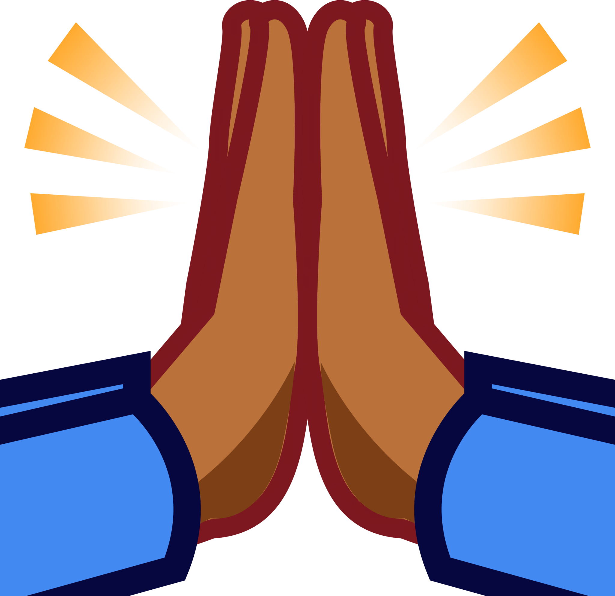 pray (brown) emoji