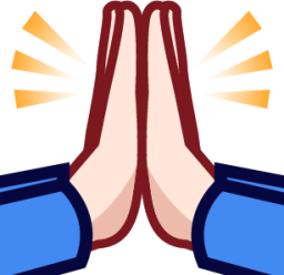 pray (white) emoji