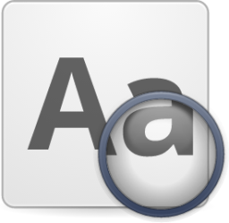 preferences desktop font icon