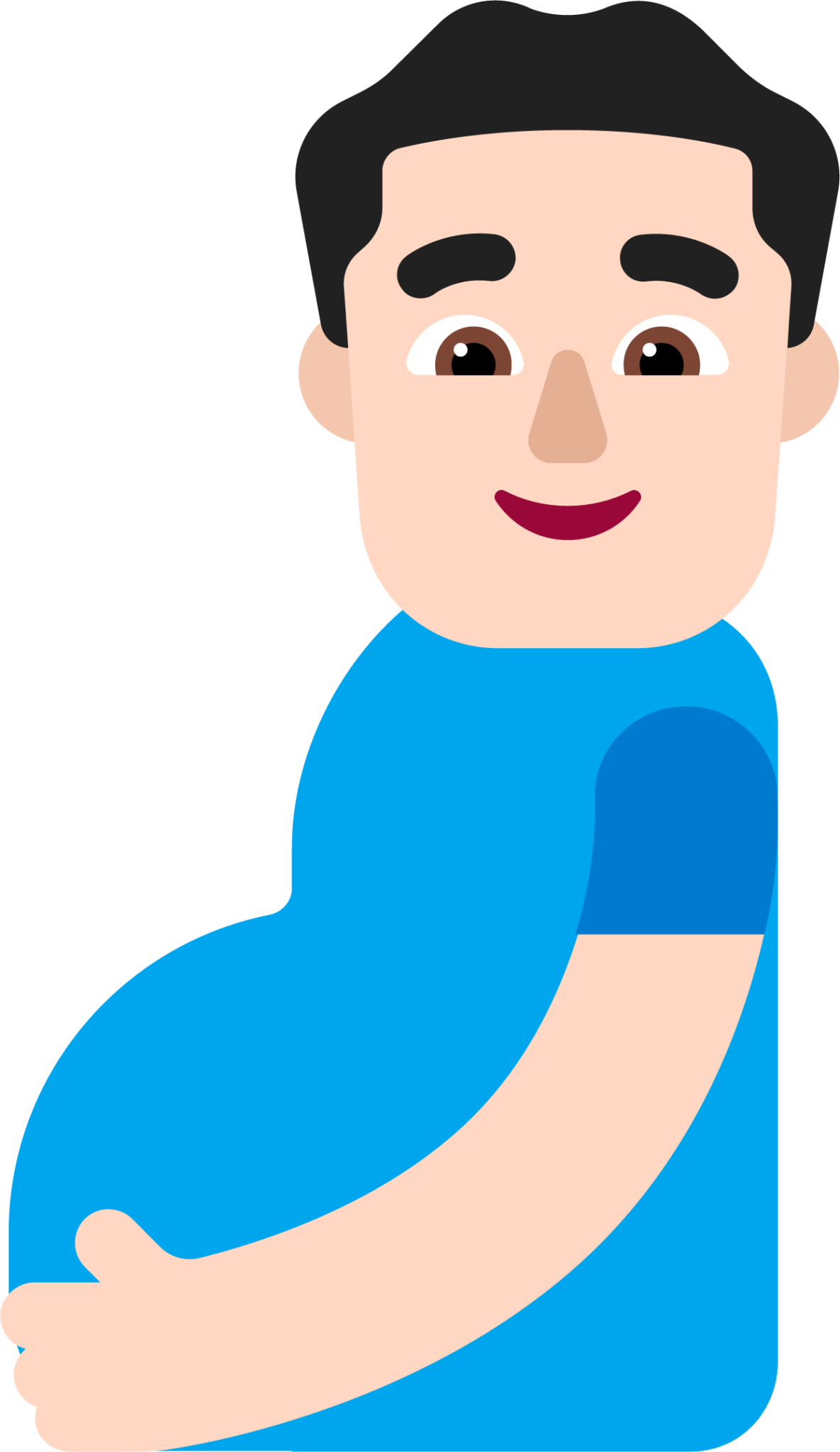 pregnant man light emoji