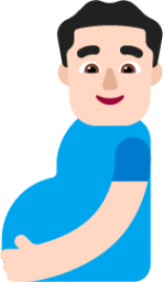 pregnant man light emoji