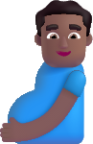 pregnant man medium dark emoji