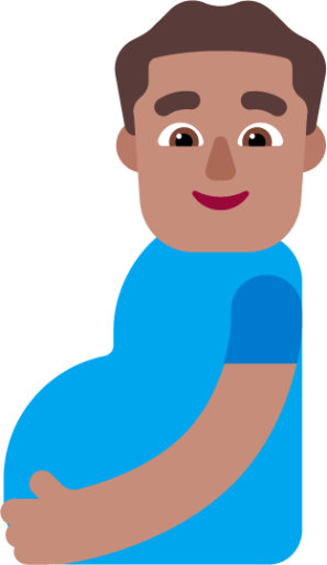 pregnant man medium emoji