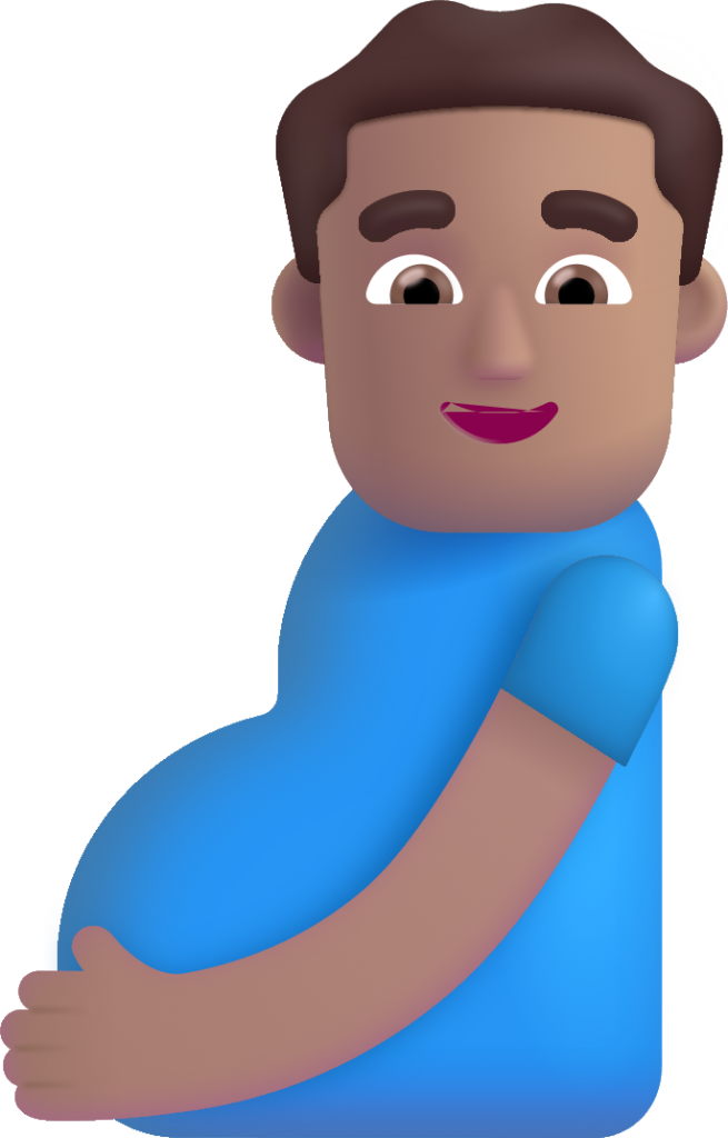 pregnant man medium emoji