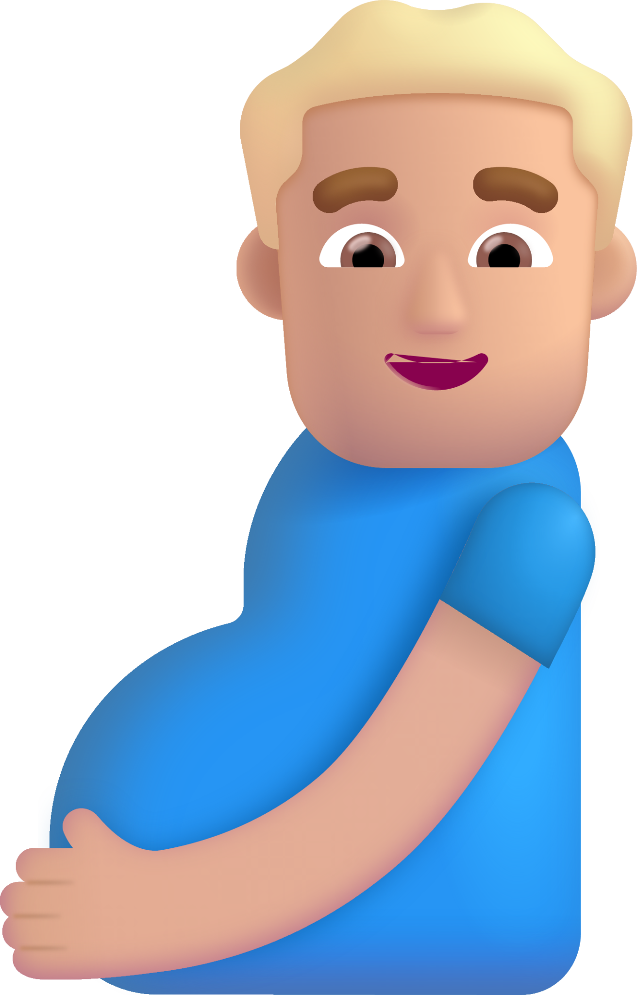 pregnant man medium light emoji