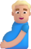 pregnant man medium light emoji