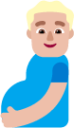 pregnant man medium light emoji