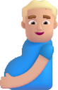 pregnant man medium light emoji
