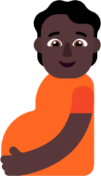 pregnant person dark emoji