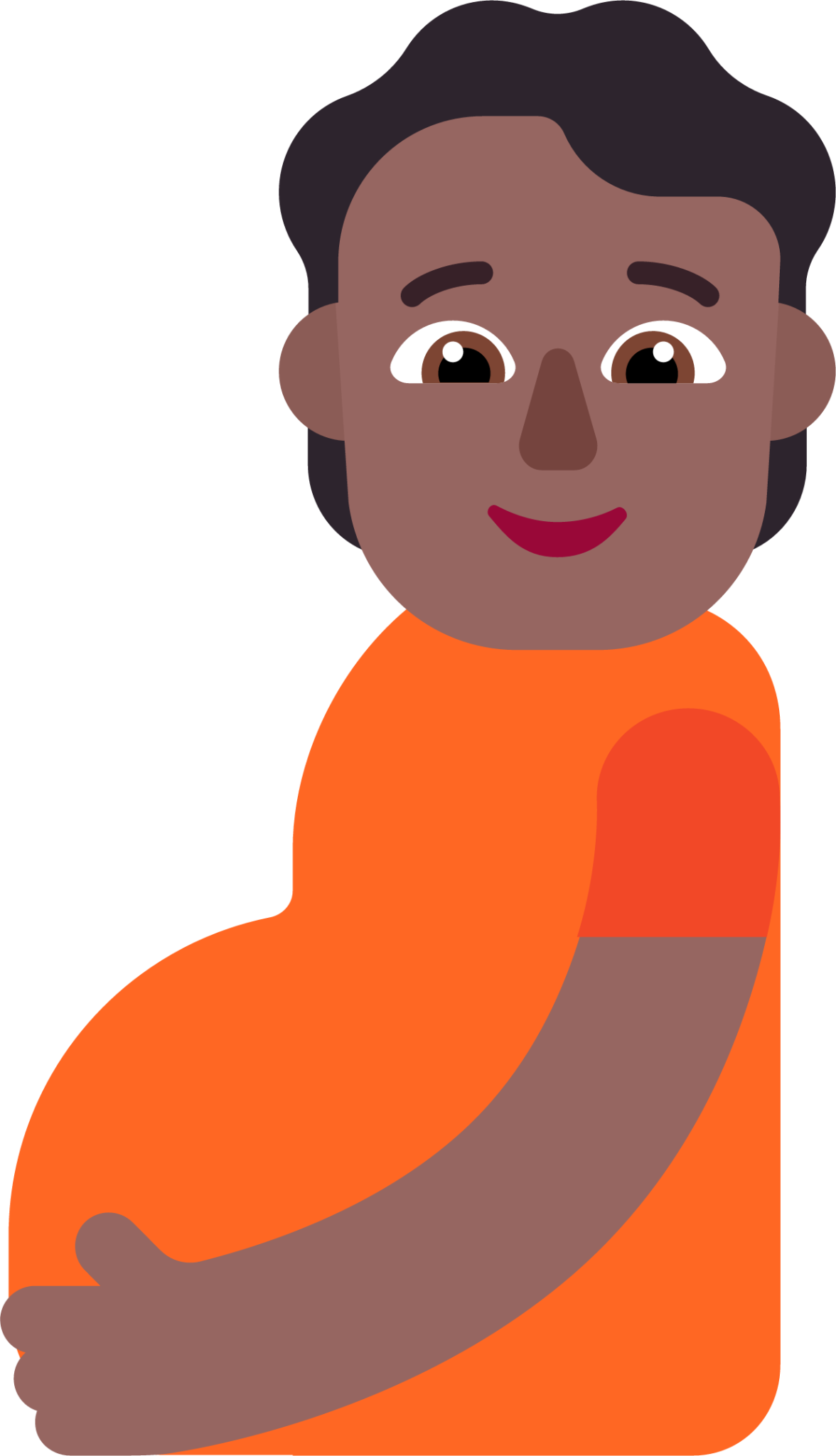 pregnant person medium dark emoji